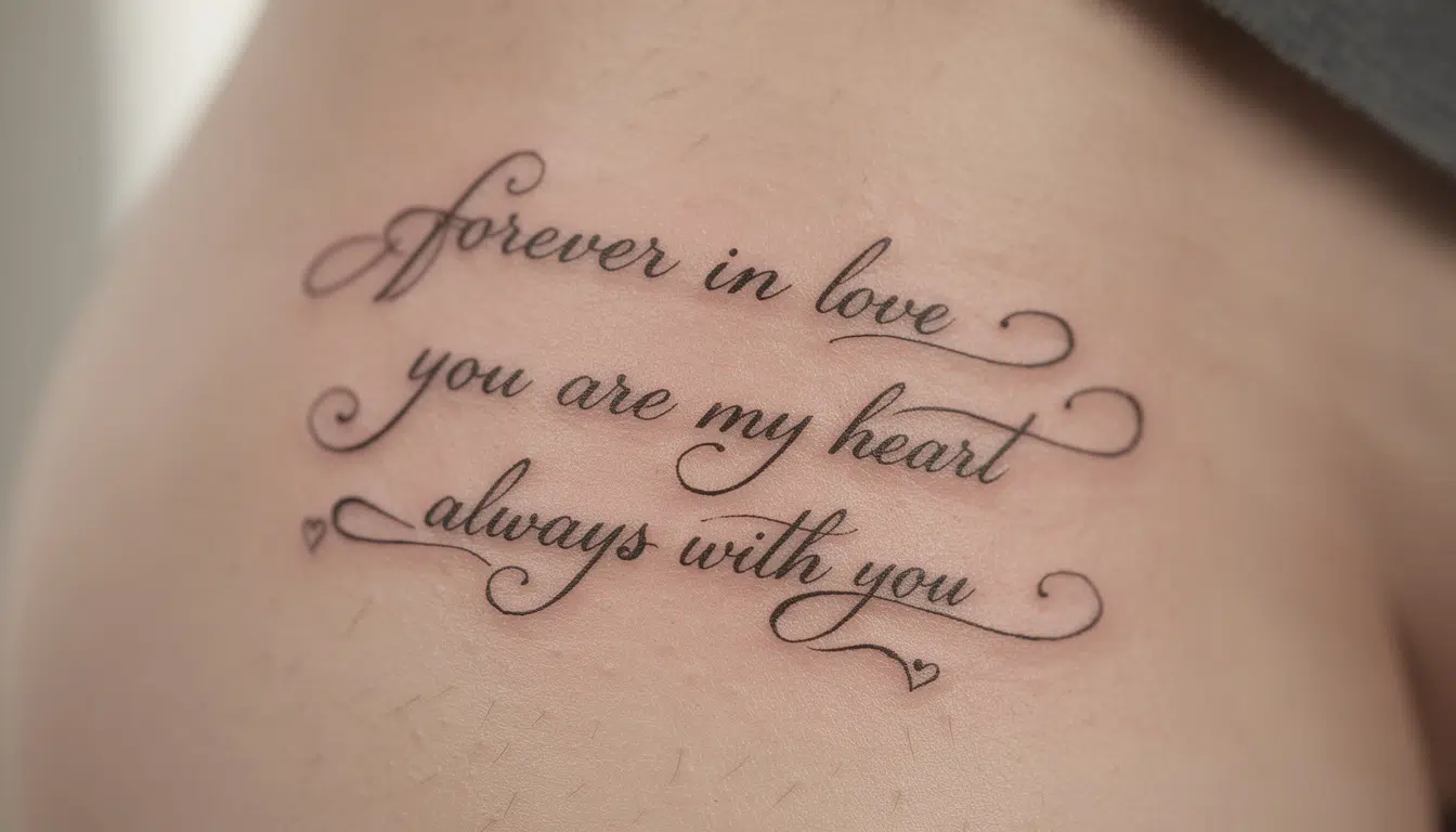 découvrez comment choisir la phrase d'amour idéale pour votre tatouage, avec des conseils sur le design et l'emplacement parfait pour un rendu unique et significatif.