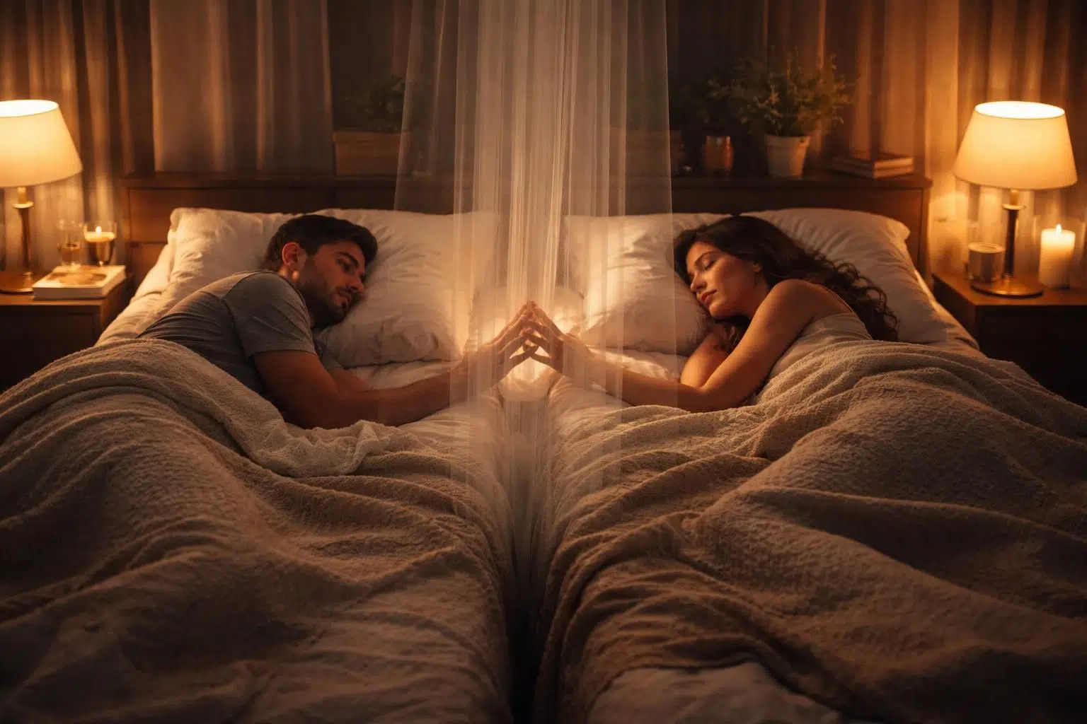 découvrez comment l'amour s'épanouit malgré la séparation du sommeil, une exploration intime de la dynamique unique des couples qui dorment séparément tout en restant proches.